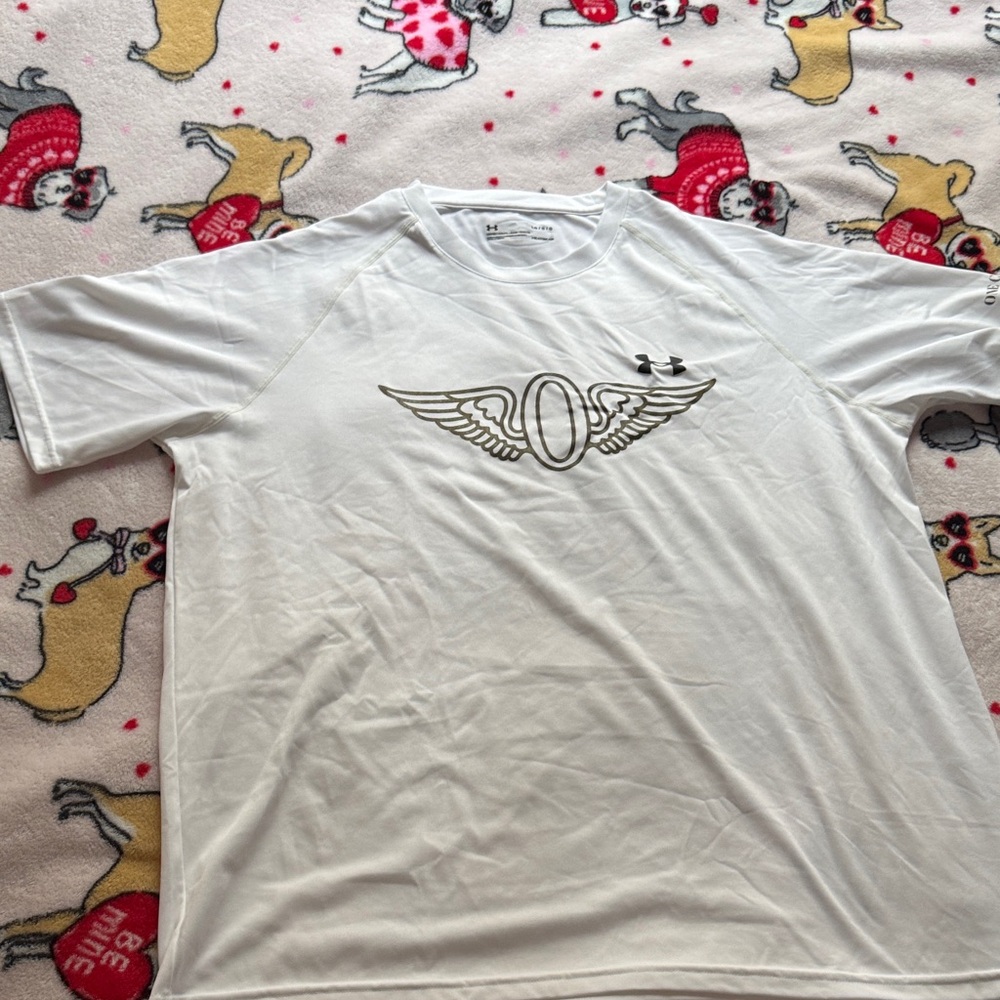 Under Armour Olympic Club White Winged Logo Tee